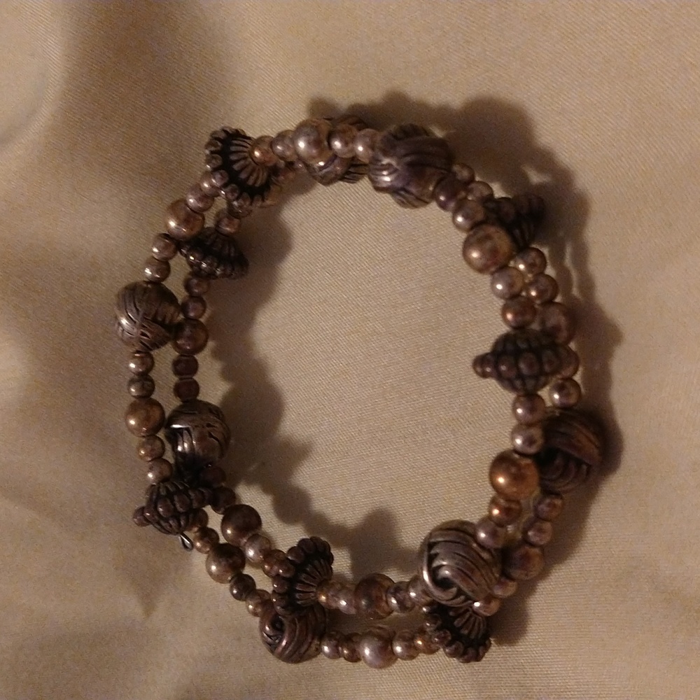 Double Layered Gold and Black Bracelet